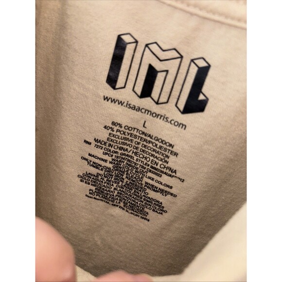 Isaac Morris T Shirt Women L Beige Space Cowgurl Boots Streetwear Cotton Blend - Picture 3 of 7